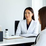 Needs Assessment - Professional Skincare Consultation**

"A professional skincare consultant with perfect anatomy, fully clothed in a modest business casual outfit, attentively listening to a client in a well-lit consultation room, appropriate content, safe for work, natural pose, correct proportions, professional setting, high quality."

**