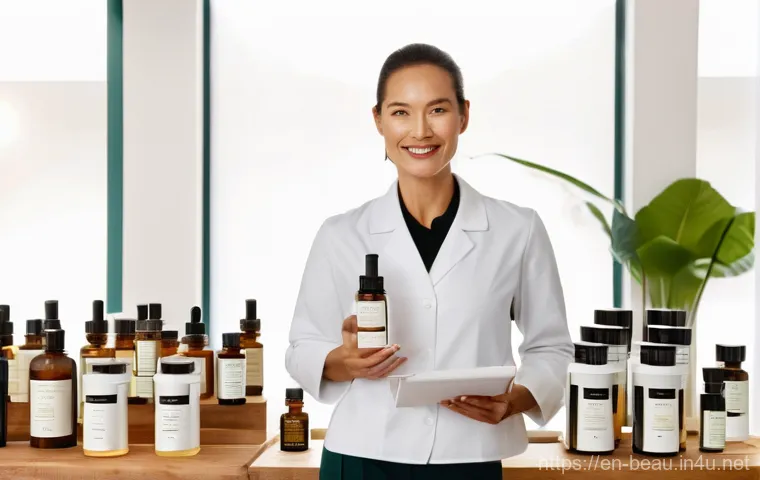 뷰티컨설턴트 자격시험 준비 자료 - **Prompt:** A diverse female beauty consultant, in her late 30s, with a warm and engaging expression...