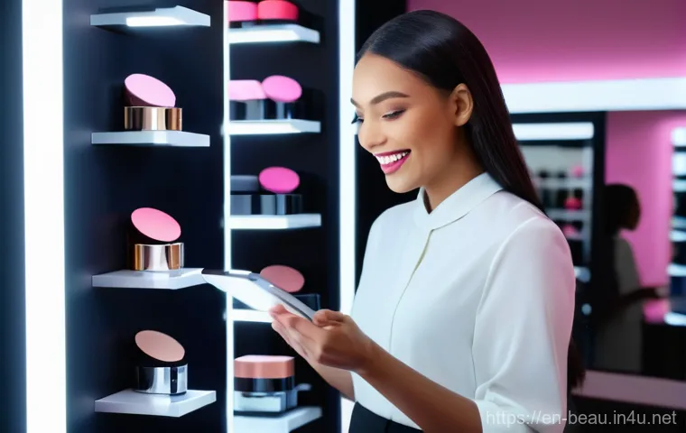 뷰티컨설턴트 실무 스킬 향상 - **Prompt:** A modern, diverse female beauty consultant with a warm smile, wearing a chic yet modest ...