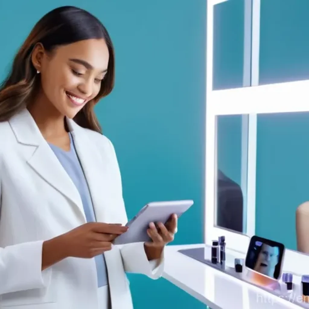 뷰티컨설턴트 관련 뉴스 정리 - **Prompt:** A diverse group of beauty professionals and clients in a bright, modern beauty tech lab....