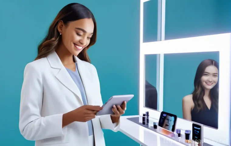 뷰티컨설턴트 관련 뉴스 정리 - **Prompt:** A diverse group of beauty professionals and clients in a bright, modern beauty tech lab....