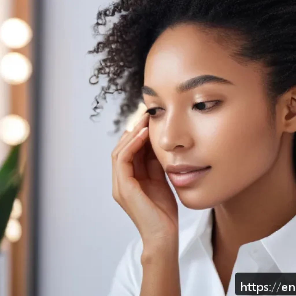 뷰티컨설턴트 필요한 중점과목 - A professional skincare consultant in a bright, modern beauty studio carefully analyzing a diverse f...