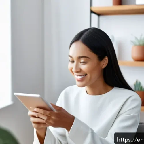 Home 33 뷰티컨설턴트 비즈니스 전략 분석 - A warm, modern skincare consultation scene in a bright, cozy studio with natural light streaming thr...