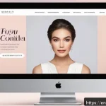 Home 18 뷰티컨설턴트 포트폴리오 작성법 - A professional beauty consultant portfolio scene featuring a sleek, modern website layout displayed ...
